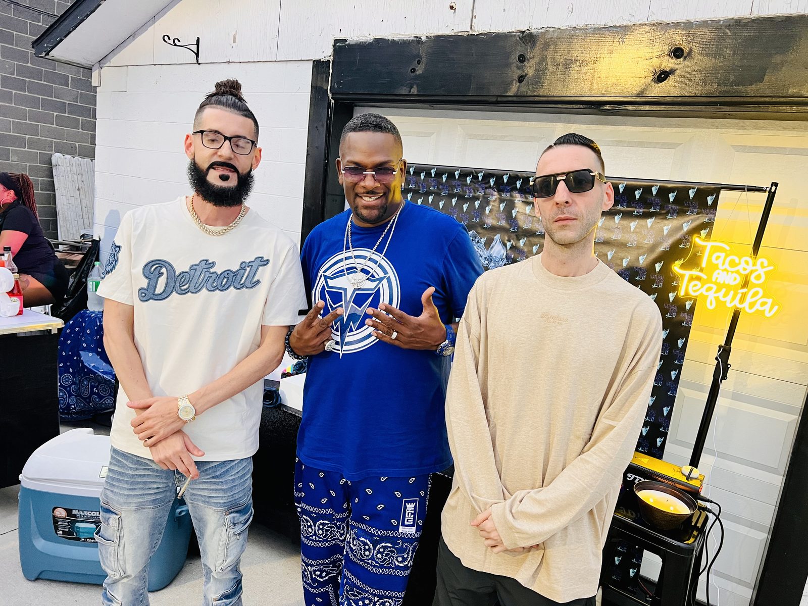 KING T and LUSS with Trick Trick backstage
