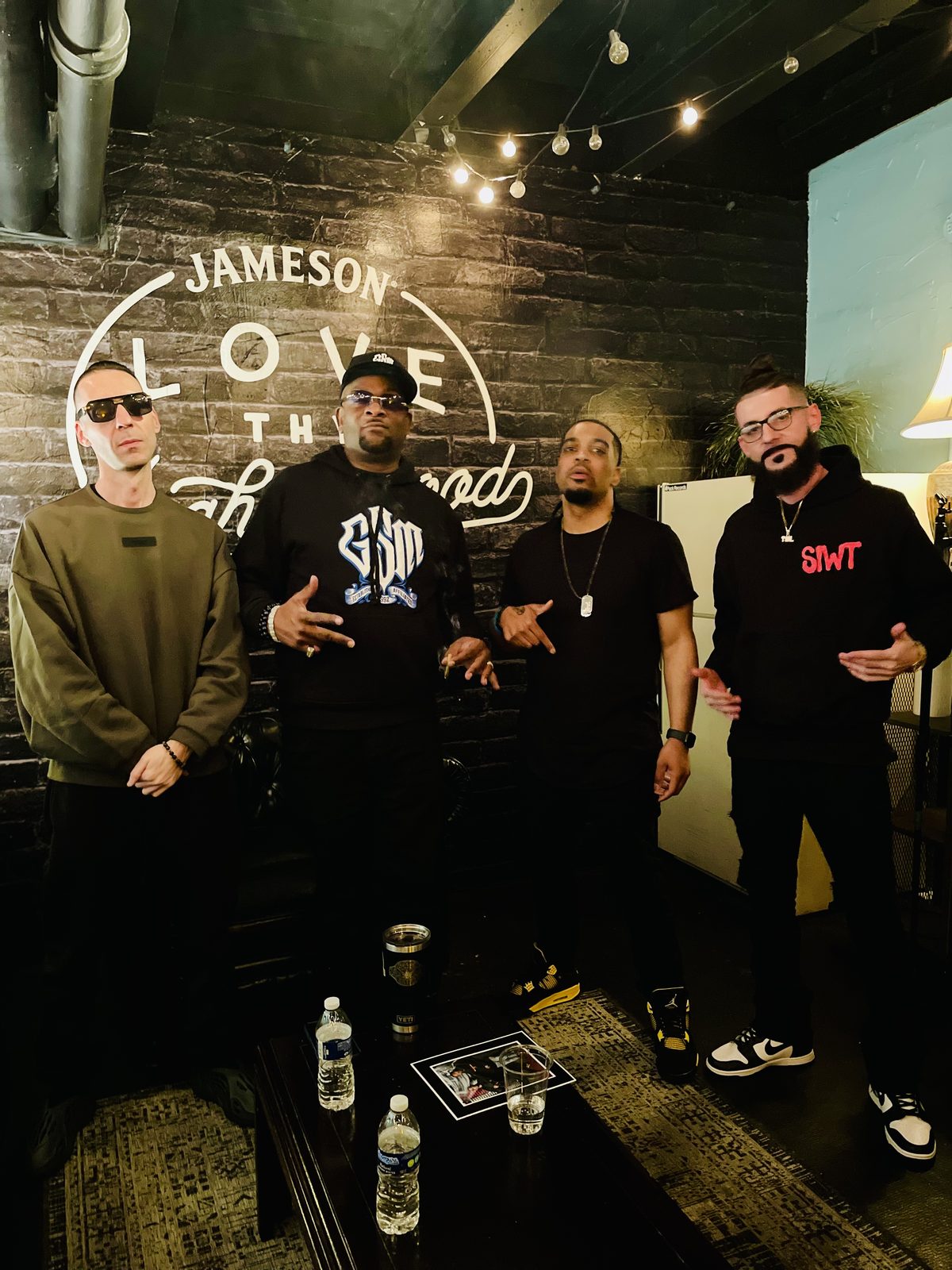 KING T and LUSS with Trick Trick at the Jameson brick wall